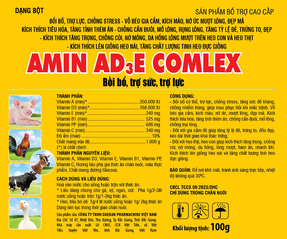 Ảnh sản phẩm AMIN AD3E COMLEX  (Sản phẩm dạng bột)