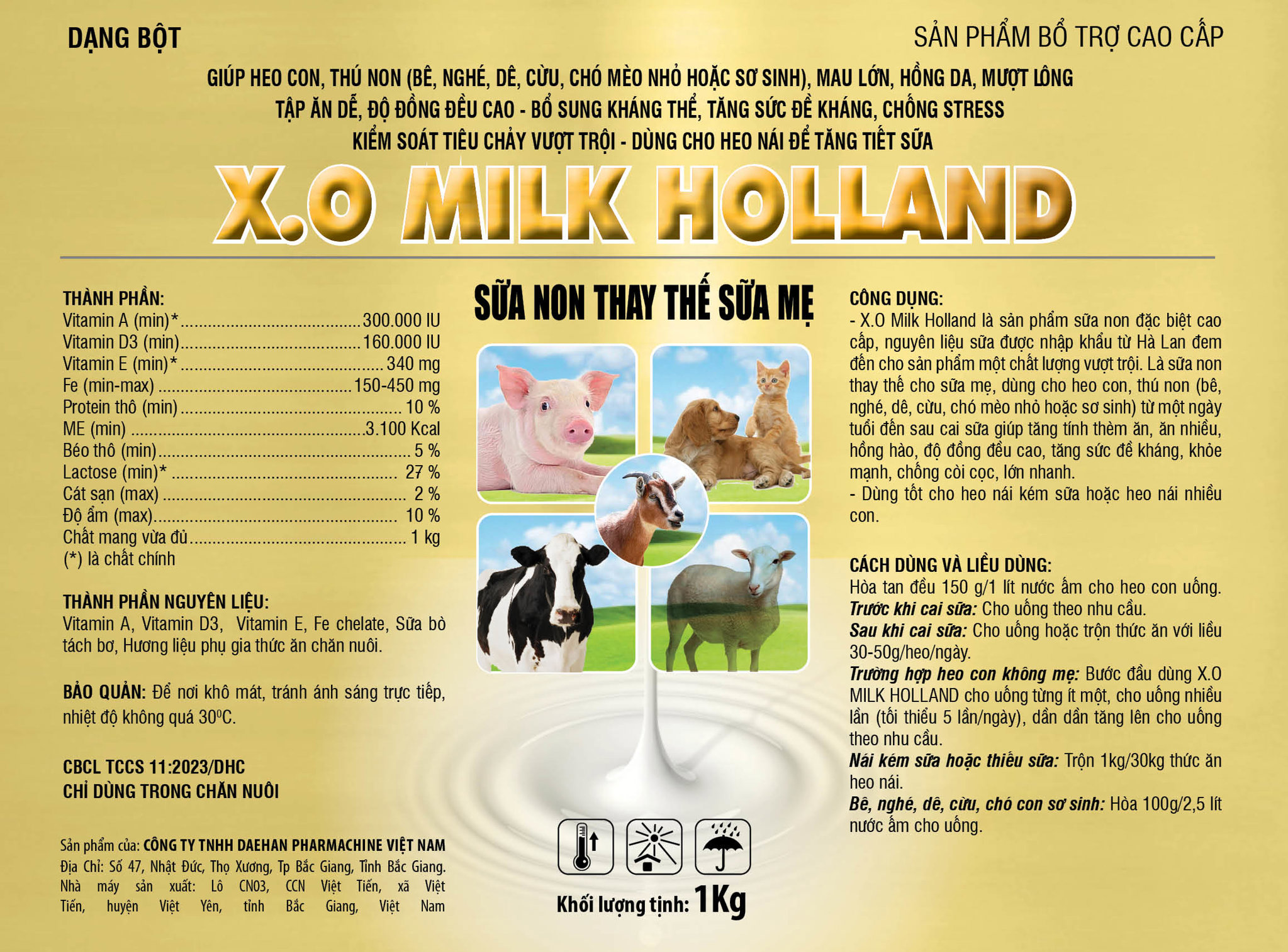 Ảnh sản phẩm X.O MILK HOLLAND (Sữa non thay thế sữa mẹ)